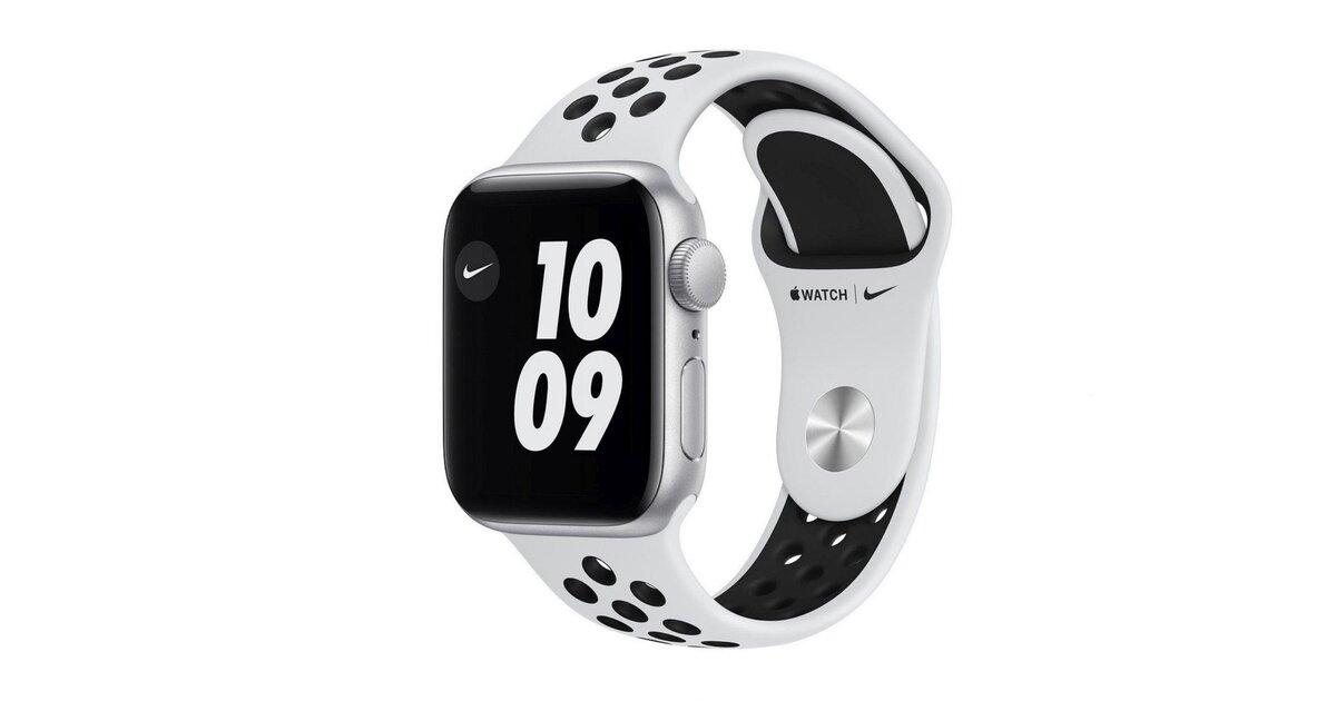 apple watch nike  series 4 44mm silver aluminium case gps