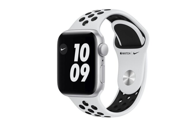 apple watch nike  series 4 44mm silver aluminium case gps