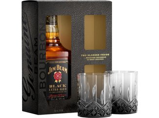 Jim Beam  Black 43% 0.7 l + 2 poháre 