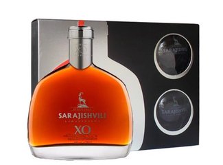 Sarajishvili Brendijs XO 40% 0,7 l + 2 poháre