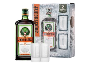 Jägermeister 35% 0.7 l + 2 poháre nový