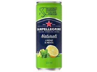 Sanpellegrino mäta+citrón 0,33l plech ZALOHA