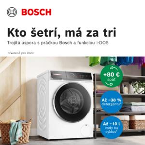 Kto šetrí má za tri s práčkami Bosch iDos