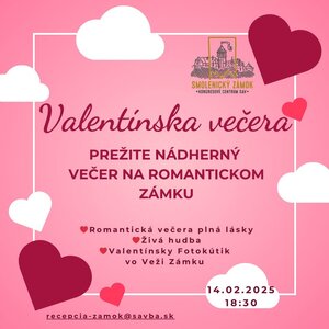 Valentínska večera na Smolenickom zámku