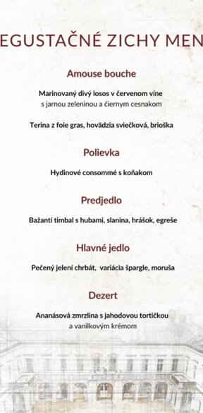 Degustačná večera ako svadobná hostina