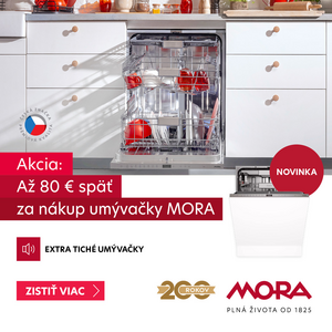 Získaj až 80 € späť za nákup umývačky MORA
