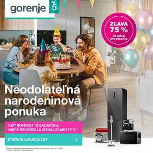 Získaj zľavu 75% na malé spotrebiče Gorenje