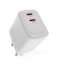 Emos GaN univerzálna nabíjačka do steny 2xUSB-C 35W PD biela
