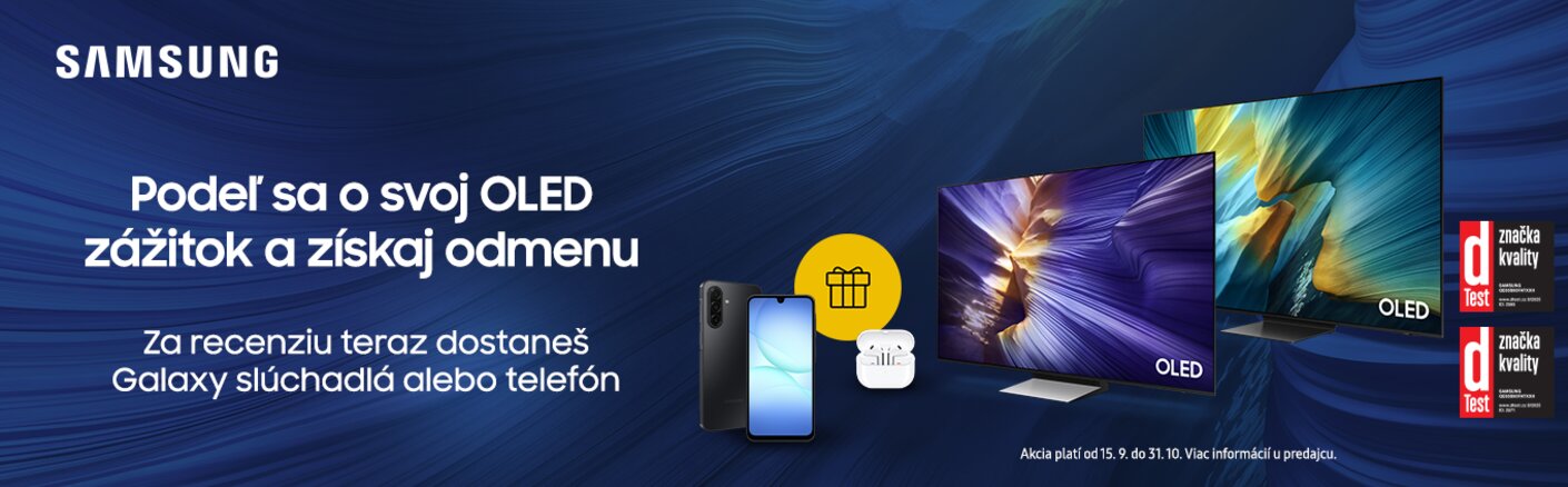 Podeľ sa o svoj OLED zážitok so Samsungom a získaj odmenu