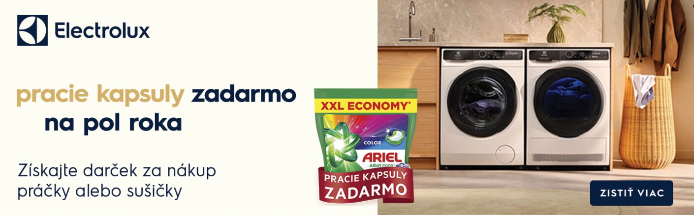 Pracie kapsuly zadarmo k vybraným práčkam a sušičkám Electrolux