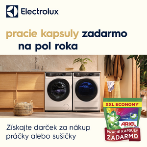 Pracie kapsuly zadarmo k vybraným práčkam a sušičkám Electrolux