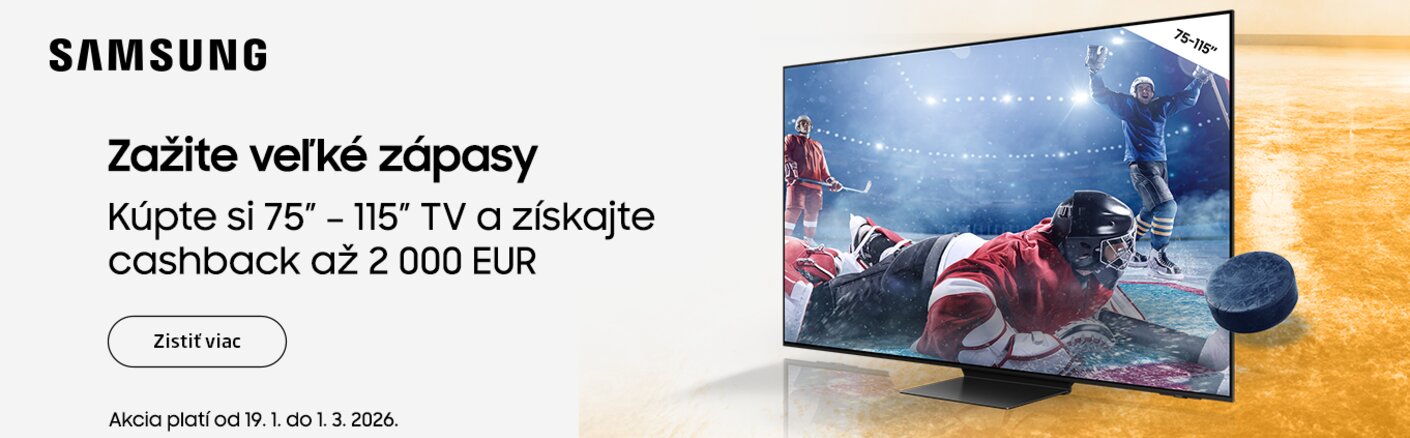 Samsung TV 75 - 115" s cashbackom až 2000€ 