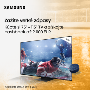 Zažite veľké zápasy so Samsung TV a získaj bonus až 2000€