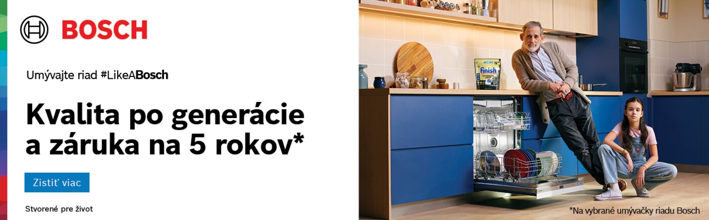 5-ročná záruka na vybrané umývačky riadu Bosch