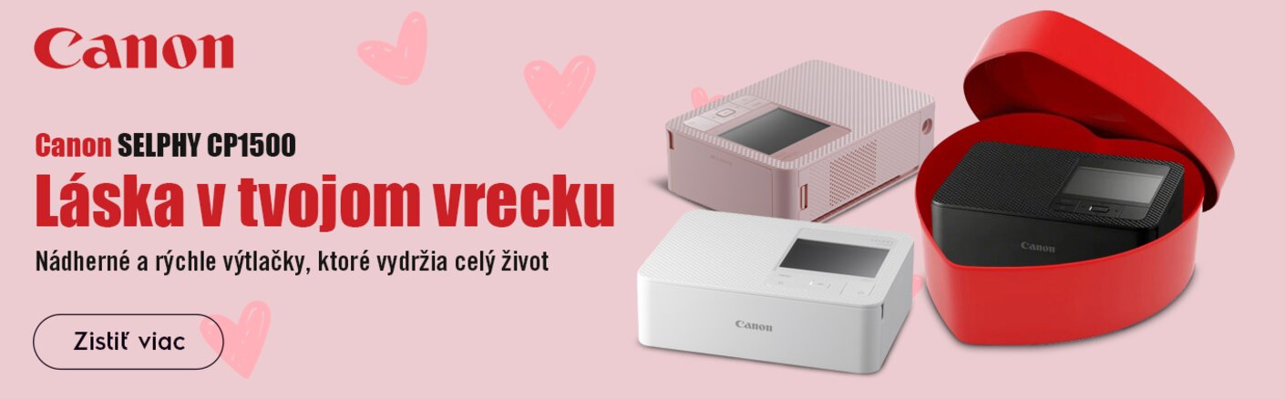 Canon mini tlačiarne na Valentína