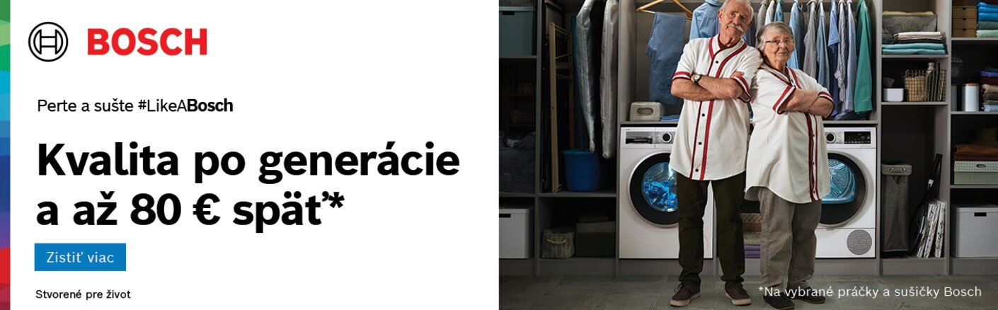 Cashback na práčky a sušičky Bosch