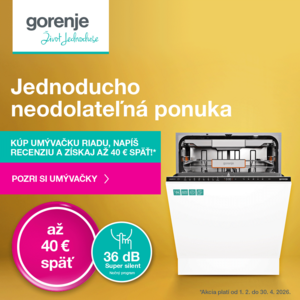 Cashback s umývačkami Gorenje