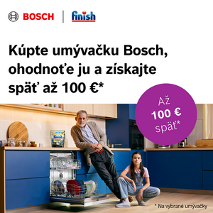 Cashback za nákup vybraných umývačiek Bosch