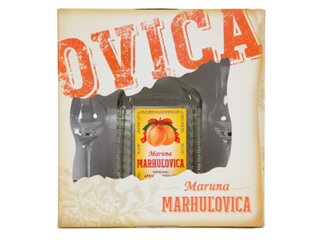 OH Marhuľovica Maruna 45% 0,7 l kazeta OVICA+2 poháre