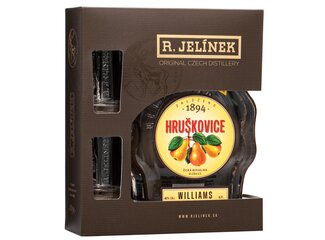 Hruškovica 42% 0,7 l /budík/ + 2 poháre Nová