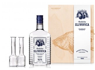 OH Slivovica Bošácka 52% 0.7 l drev.kaz.+2 pijačky RYBA