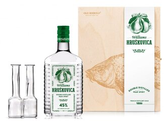 OH Hruškovica Williams 45% 0,7l drev.kaz+2 pijačky RYBA