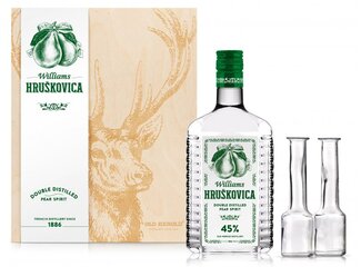 OH Hruškovica Williams 45% 0,7l drev.kaz+2 pijačky JELEŇ