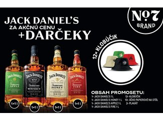 Jack Daniel´s  PROMOSET KLOBUK  36,25% 4x1l