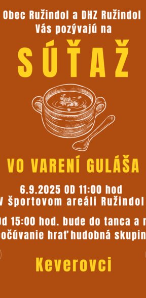 Súťaž vo varení guláša v Ružindole