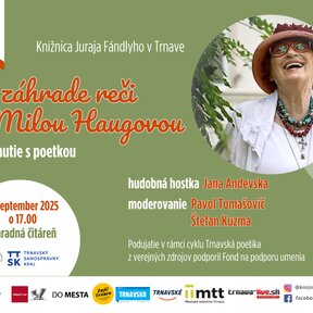 V záhrade reči s Milou Haugovou