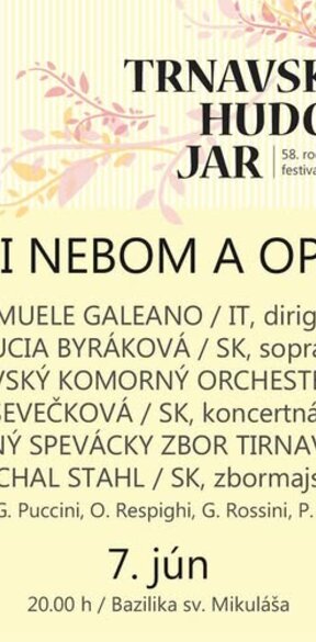 Trnavská hudobná jar: Medzi nebom a operou