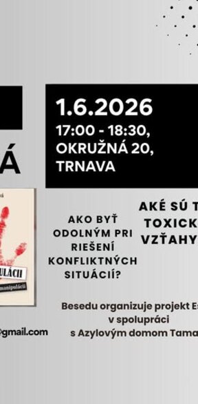 Ako na toxické vzťahy - beseda