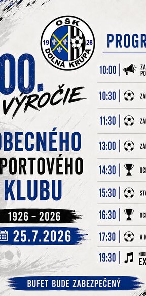 100. výročie Obecného športového klubu v Dolnej Krupej